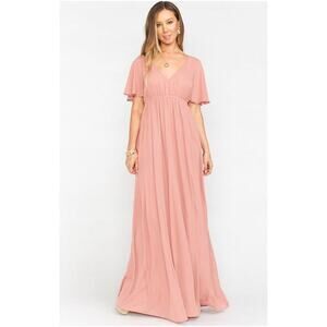 NWT Show Me Your MuMu Emily Empire Maxi Dress On Rustic Mauve Size Medium